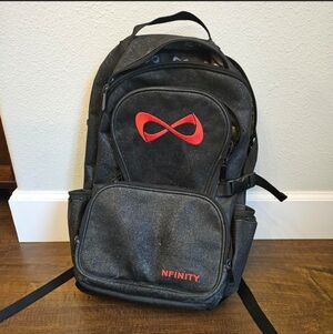 NFINITY Black Backpack with Red Infinity Logo